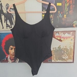 SO Black Stretch Fabric Bodysuit